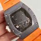 Richard Mille RM 4 Replica Watch Black Case Skull Dial Orange Rubber Strap (7)_th.jpg